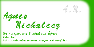 agnes michalecz business card